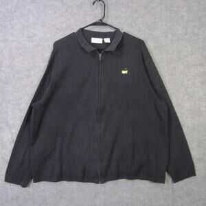 Masters Collection Golf Sweater Womens X-Large Black Full Zip Jacket USA